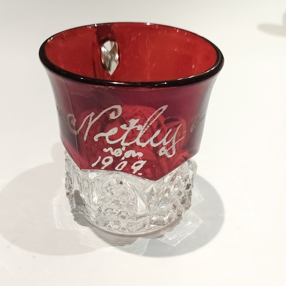 Rare 1909  ruby red glass cup for collection - Picture 5 of 9